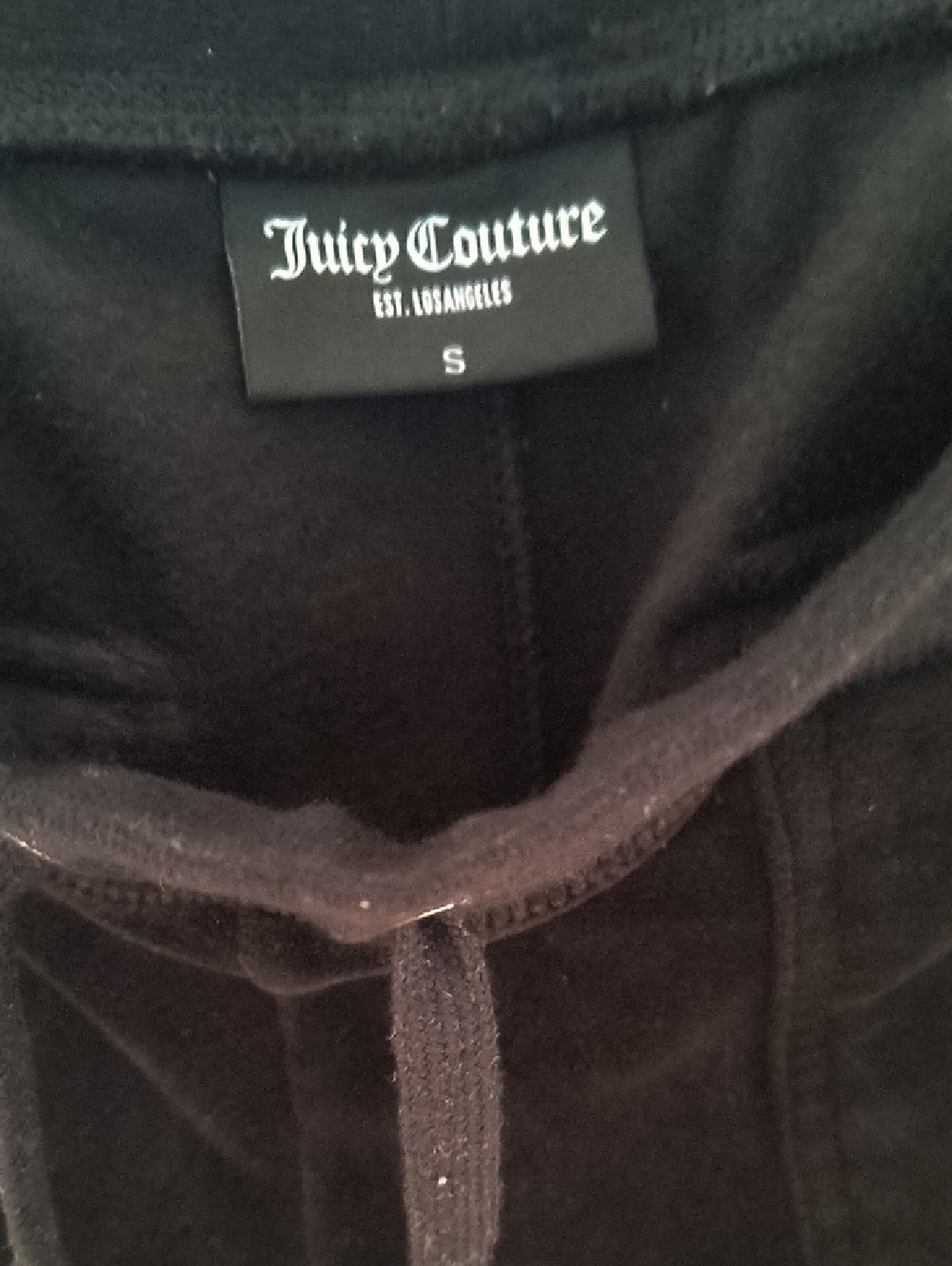 Juicy Couture Classic Velour Del Ray Pant In Black Size S Rare - Picture 7 of 7